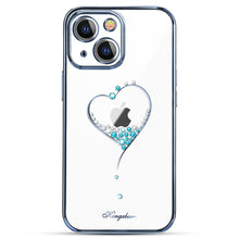 Заредете изображение във визуализатора на галерията – Kingxbar Wish Series case decorated with original Swarovski Crystals iPhone 13 blue - TopMag
