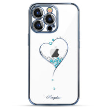 Заредете изображение във визуализатора на галерията – Kingxbar Wish Series case decorated with original Swarovski Crystals iPhone 13 Pro blue - TopMag
