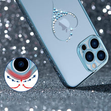 Заредете изображение във визуализатора на галерията – Kingxbar Wish Series case decorated with original Swarovski Crystals iPhone 13 Pro blue - TopMag
