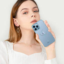 Заредете изображение във визуализатора на галерията – Kingxbar Wish Series case decorated with original Swarovski Crystals iPhone 13 Pro blue - TopMag
