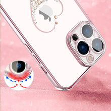 Заредете изображение във визуализатора на галерията – Kingxbar Wish Series case decorated with original Swarovski Crystals iPhone 13 Pro pink - TopMag
