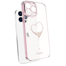 Заредете изображение във визуализатора на галерията – Kingxbar Wish Series case decorated with original Swarovski Crystals iPhone 13 Pro pink - TopMag

