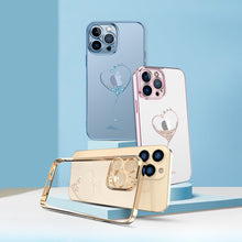 Заредете изображение във визуализатора на галерията – Kingxbar Wish Series case decorated with original Swarovski Crystals iPhone 13 Pro pink - TopMag
