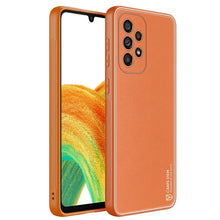 Заредете изображение във визуализатора на галерията – Dux Ducis Yolo elegant cover made of ecological leather for Samsung Galaxy A33 5G orange - TopMag
