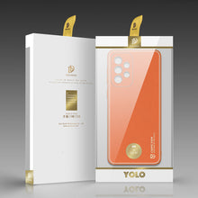 Заредете изображение във визуализатора на галерията – Dux Ducis Yolo elegant cover made of ecological leather for Samsung Galaxy A33 5G orange - TopMag
