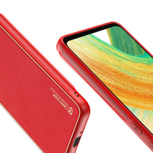 Заредете изображение във визуализатора на галерията – Elegant cover made of artificial leather for Samsung Galaxy A33 5G red. Dux Ducis Yolo - TopMag
