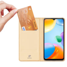 Заредете изображение във визуализатора на галерията – Dux Ducis Skin Pro Flip Case Xiaomi Redmi 10C gold - TopMag
