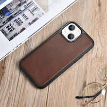 Заредете изображение във визуализатора на галерията – iCarer Leather Oil Wax case covered with genuine leather for iPhone 13 mini brown (ALI1211-BN) - TopMag

