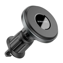Заредете изображение във визуализатора на галерията – Borofone Car holder BH77 Seaside magnetic to air vent mount black
