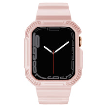 Заредете изображение във визуализатора на галерията – Kingxbar CYF106 2in1 Armored Case for Apple Watch SE, 8, 7, 6, 5, 4, 3, 2, 1 (41, 40, 38 mm) with Strap Pink
