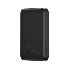 Заредете изображение във визуализатора на галерията – Baseus Magnetic Mini Power Bank with MagSafe 15W / PD QC 20W 10000mAh Black (Overseas Edition) + Xiaobai Series Cable USB-C - USB-C 60W 3A 0.5m Black
