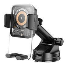Заредете изображение във визуализатора на галерията – Borofone Car holder BH210 Riley with induction charging to dashboard black
