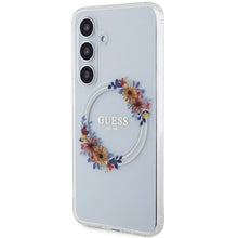 Заредете изображение във визуализатора на галерията – Guess IML Flowers Wreath MagSafe case for Samsung Galaxy S24 - transparent
