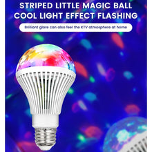 Заредете изображение във визуализатора на галерията – Disco LED bulb Mini Party light RGB rotating E27 LBCRL
