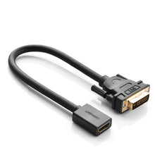 Заредете изображение във визуализатора на галерията – Ugreen cable adapter cable DVI (male) - HDMI (female) 0.15m black (20118)
