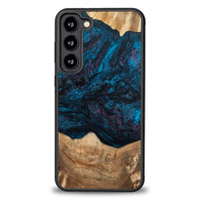 Заредете изображение във визуализатора на галерията – Wood and resin case for Samsung Galaxy S23 Plus Bewood Unique Neptune - navy blue and black
