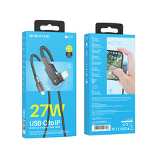 Заредете изображение във визуализатора на галерията – Borofone Cable BU41 Kelly - Type C to Lightning - PD 27W 1,2 metres black

