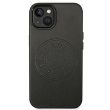 Заредете изображение във визуализатора на галерията – Karl Lagerfeld KLHCP14SFWHK iPhone 14 6,1" hardcase czarny/black Leather Perforated Logo
