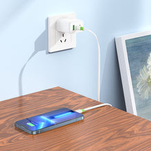 Заредете изображение във визуализатора на галерията – Borofone Cable BX89 Union - Type C to Lightning - PD 20W 1 metre white-green
