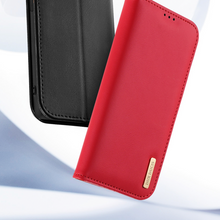 Заредете изображение във визуализатора на галерията – Dux Ducis Hivo Case for Samsung Galaxy S23 Ultra Flip Cover Wallet Stand RFID Blocking Brown
