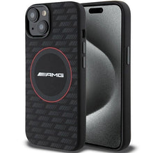 Заредете изображение във визуализатора на галерията – AMG Silicone Carbon Pattern MagSafe Case for iPhone 15/14/13 - Black
