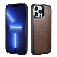 Заредете изображение във визуализатора на галерията – iCarer Leather Oil Wax case covered with genuine leather for iPhone 13 Pro brown (ALI1213-BN) - TopMag
