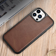 Заредете изображение във визуализатора на галерията – iCarer Leather Oil Wax case covered with genuine leather for iPhone 13 Pro brown (ALI1213-BN) - TopMag

