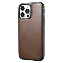 Заредете изображение във визуализатора на галерията – iCarer Leather Oil Wax case covered with genuine leather for iPhone 13 Pro brown (ALI1213-BN) - TopMag

