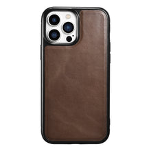 Заредете изображение във визуализатора на галерията – iCarer Leather Oil Wax case covered with genuine leather for iPhone 13 Pro Max brown (ALI1214-BN) - TopMag
