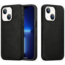 Заредете изображение във визуализатора на галерията – iCarer CH Leather case for iPhone 13 mini leather case (MagSafe compatible) black (ALI1207-BK) - TopMag
