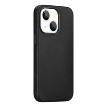 Заредете изображение във визуализатора на галерията – iCarer CH Leather case for iPhone 13 mini leather case (MagSafe compatible) black (ALI1207-BK) - TopMag
