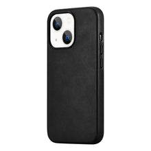 Заредете изображение във визуализатора на галерията – iCarer CH Leather case for iPhone 13 mini leather case (MagSafe compatible) black (ALI1207-BK) - TopMag
