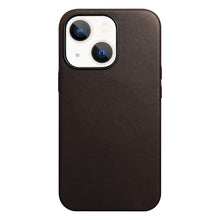 Заредете изображение във визуализатора на галерията – iCarer CH Leather case for iPhone 13 leather case (MagSafe compatible) brown (ALI1208-CO) - TopMag
