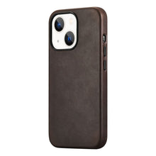 Заредете изображение във визуализатора на галерията – iCarer CH Leather case for iPhone 13 leather case (MagSafe compatible) brown (ALI1208-CO) - TopMag
