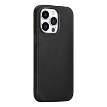 Заредете изображение във визуализатора на галерията – iCarer CH Leather case for iPhone 13 Pro leather case (MagSafe compatible) black (ALI1209-BK) - TopMag
