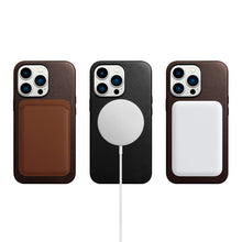 Заредете изображение във визуализатора на галерията – iCarer CH Leather case for iPhone 13 Pro leather case (MagSafe compatible) brown (ALI1209-CO) - TopMag
