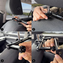 Заредете изображение във визуализатора на галерията – Wozinsky dual car phone holder for headrest black (WTHBK1) - TopMag
