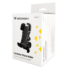 Заредете изображение във визуализатора на галерията – Wozinsky strong phone holder for the handlebar of a bicycle, motorcycle, scooters black (WBHBK6) - TopMag
