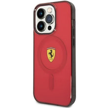 Заредете изображение във визуализатора на галерията – Ferrari FEHMP14XURKR iPhone 14 Pro Max 6.7" red/red hardcase Translucent Magsafe
