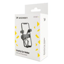 Заредете изображение във визуализатора на галерията – Wozinsky gravity phone holder for car grille black (WCHBK7) - TopMag

