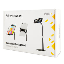 Заредете изображение във визуализатора на галерията – Wozinsky stand for tablet and phone on the desk black (WTHBK4) - TopMag
