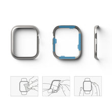 Заредете изображение във визуализатора на галерията – Ringke Bezel Styling Case Frame Envelope Stainless Steel Ring For Apple Watch 7 41mm Silver (AW7-41-09) - TopMag
