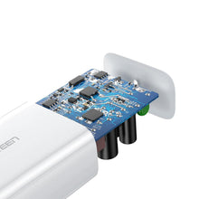Заредете изображение във визуализатора на галерията – Ugreen USB Type C PD 30W wall charger with USB Type C cable 2m white (CD127) - TopMag
