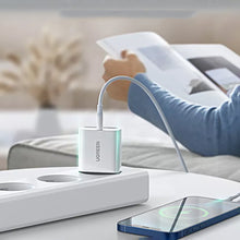 Заредете изображение във визуализатора на галерията – Ugreen USB Type C PD 30W wall charger with USB Type C cable 2m white (CD127) - TopMag
