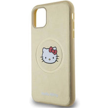 Заредете изображение във визуализатора на галерията – Hello Kitty Leather Kitty Head MagSafe case for iPhone 11 / Xr - gold
