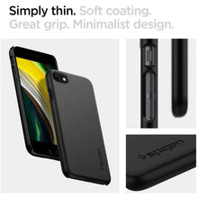 Заредете изображение във визуализатора на галерията – Spigen THIN FIT IPHONE 7/8 / SE 2020/2022 BLACK - TopMag
