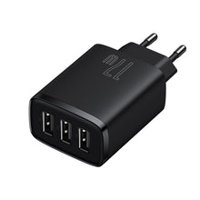 Заредете изображение във визуализатора на галерията – Baseus Compact charger 3x USB 17W black (CCXJ020101) - TopMag
