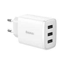 Заредете изображение във визуализатора на галерията – Baseus Compact  Charger 3U 17W EU White - TopMag
