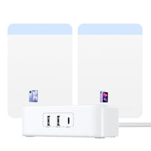 Заредете изображение във визуализатора на галерията – Ugreen power strip extension power cord with 2x USB ports, 1x USB-C black (CD280) - TopMag
