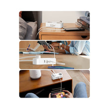 Заредете изображение във визуализатора на галерията – Ugreen power strip extension power cord with 2x USB ports, 1x USB-C black (CD280) - TopMag
